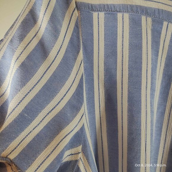 100% Rayon Shirt Dress stripe collared light so comfortable oversized Dynamite‎ - Picture 8 of 16